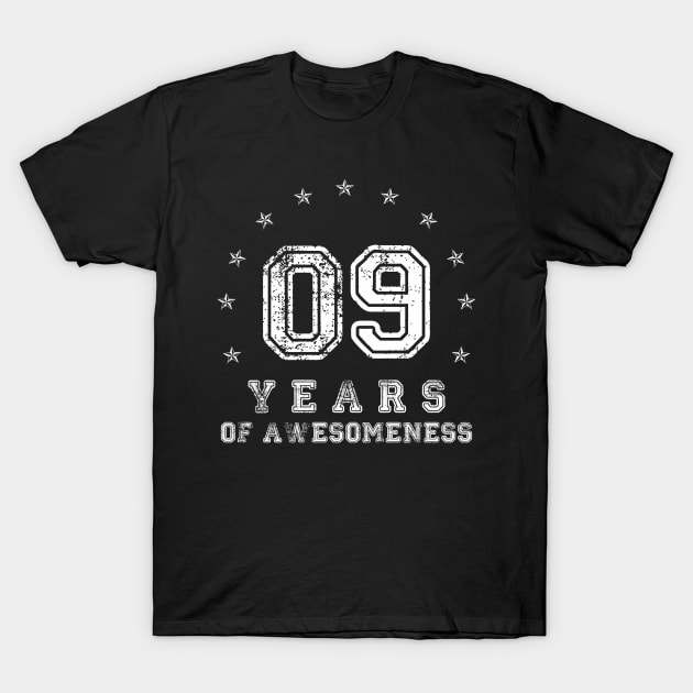 Vintage 9 years of awesomeness T-Shirt by opippi